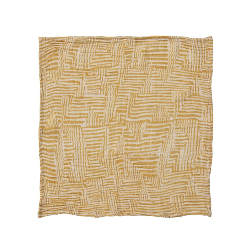 Hello Honey® Yellow Kuba Cloth Print Cotton Napkins, 4ct.