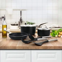 Oster Palladium 8-Piece Black Aluminum Cookware Set