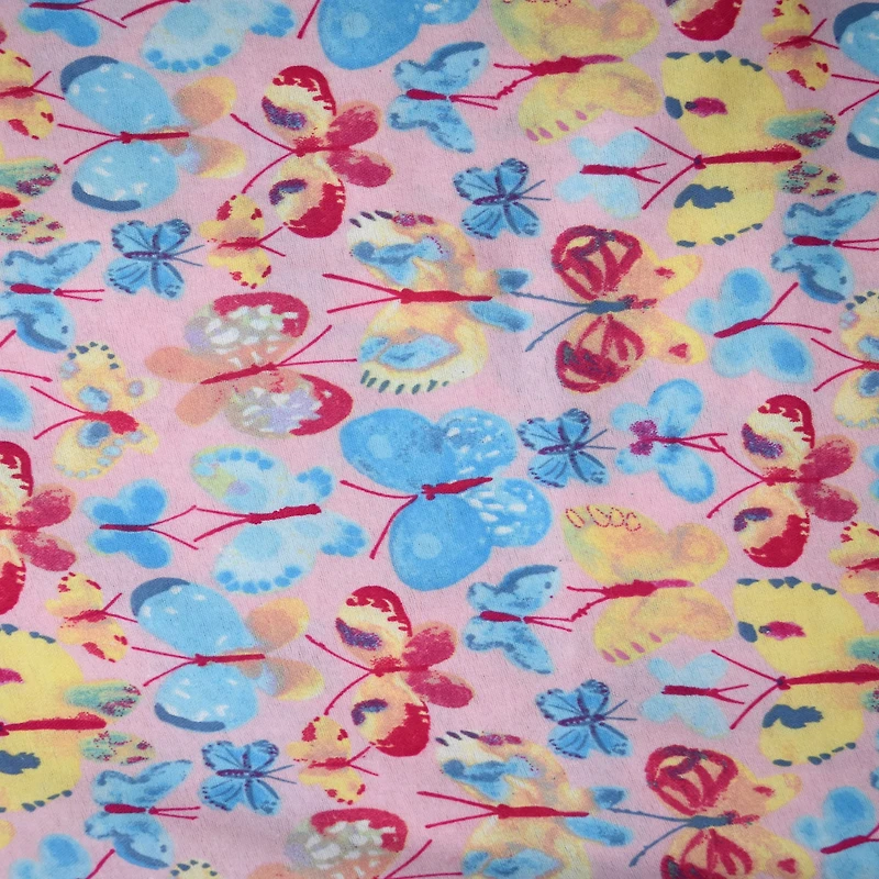 Feldman Pink Butterflies Cotton Flannel