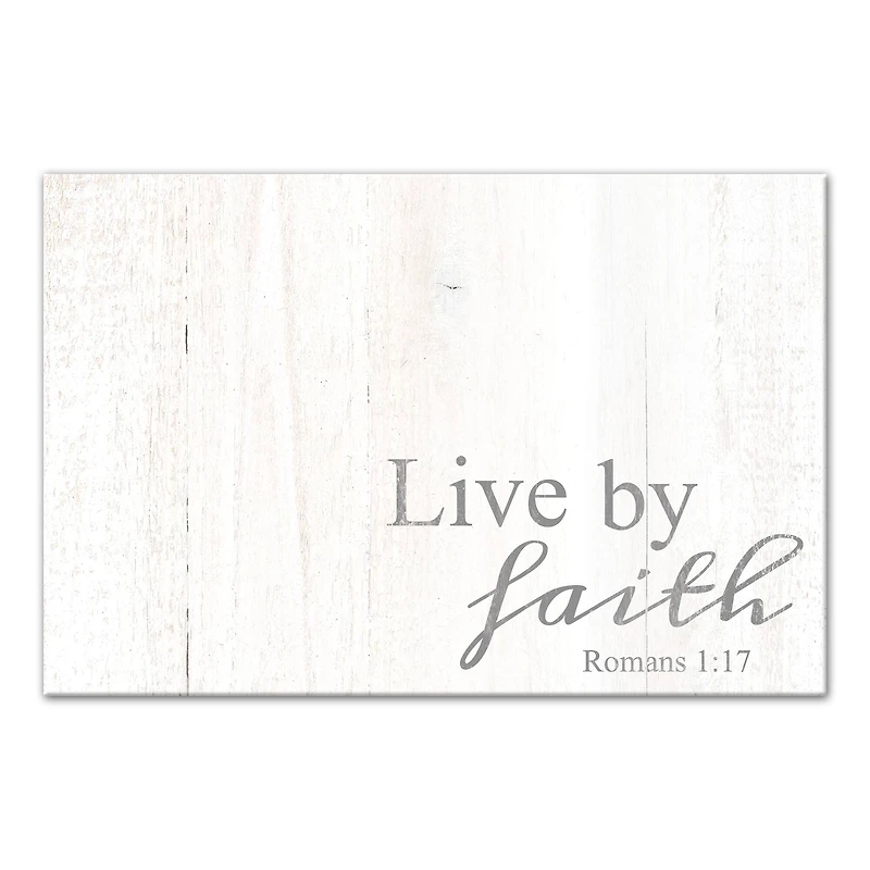 Live By Faith 12" x 18" Canvas Wall Art