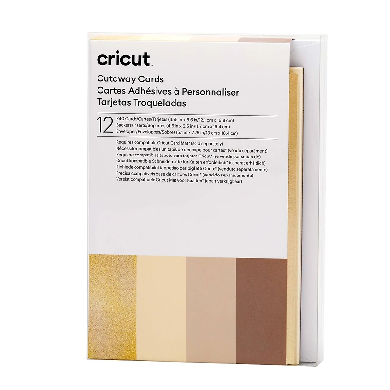 Cricut® R40 Cutaway Cards, Neutrals Sampler