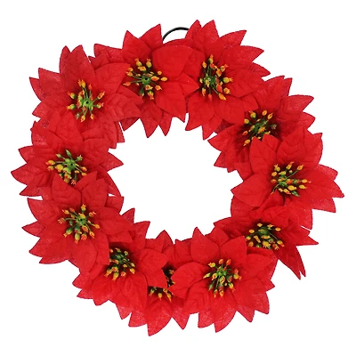 11" Mini Red Poinsettia Wreath by Ashland®