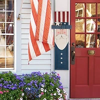 Glitzhome® 36" Patriotic Uncle Sam Porch Sign