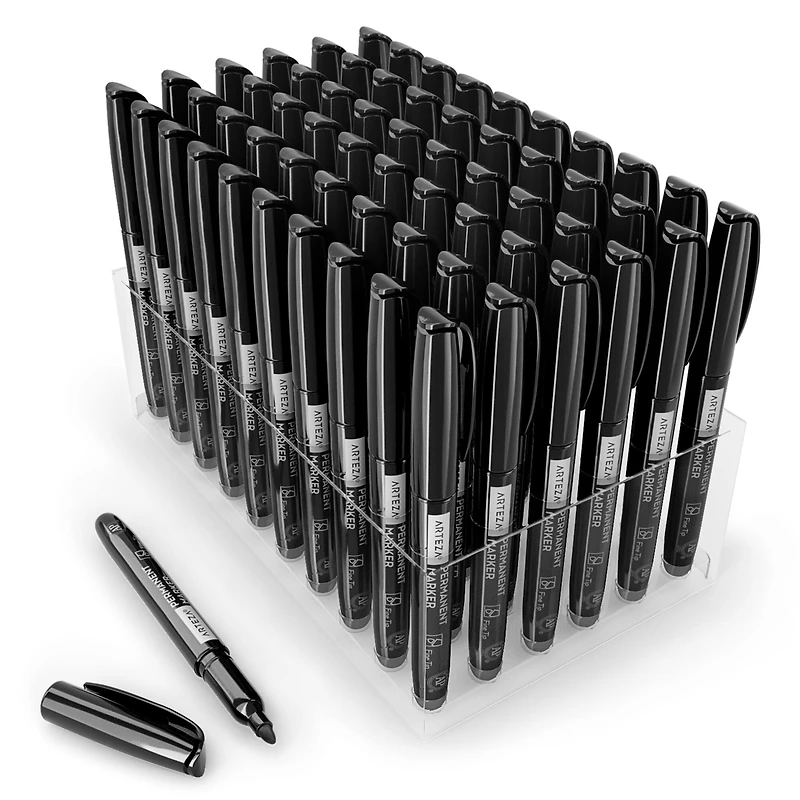 Arteza® Black Fine Tip Permanent Marker Set