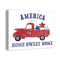 America My Home Sweet Home Canvas Wall Art