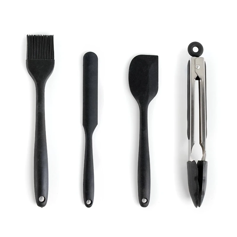MegaChef Gray Silicone & Stainless Steel Cooking Utensils Set, 14ct.