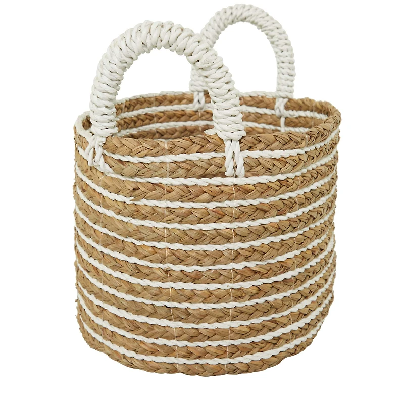 Brown Seagrass Bohemian Storage Baskets