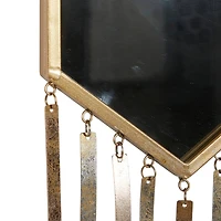 Set of 3 Gold Metal Farmhouse Wall Mirror, 9" x 27"