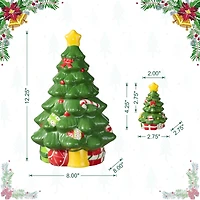 Glitzhome® Dolomite Christmas Tree Cookie Jar Set