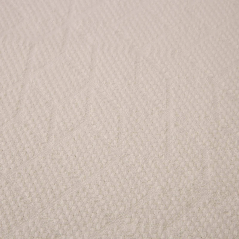Glitzhome® White Geometry Cotton Woven Throw