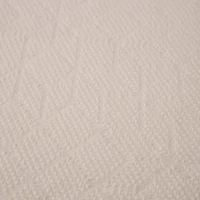 Glitzhome® White Geometry Cotton Woven Throw
