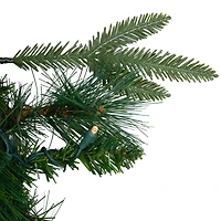 2.5ft. Pre-Lit Mixed Rosemary Emerald Angel Pine Artificial Christmas Wreath