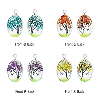 John Bead 25mm x 35mm Dried Flower Assorted Pendants