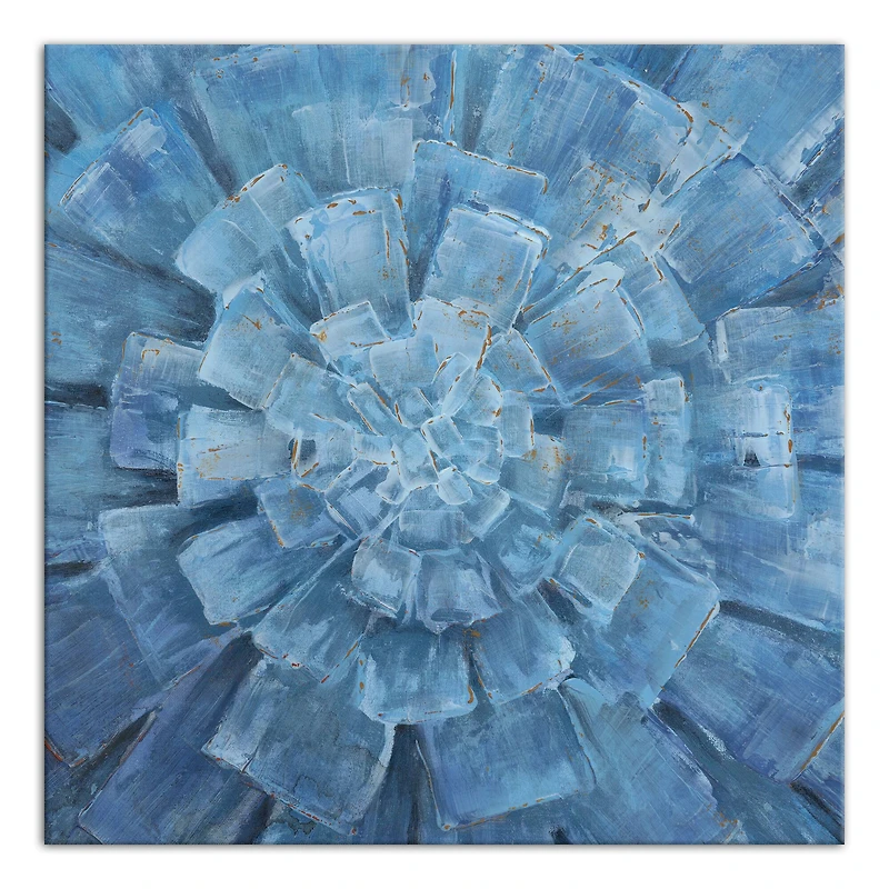 Blue Floral 24" x 24" Canvas Wall Art