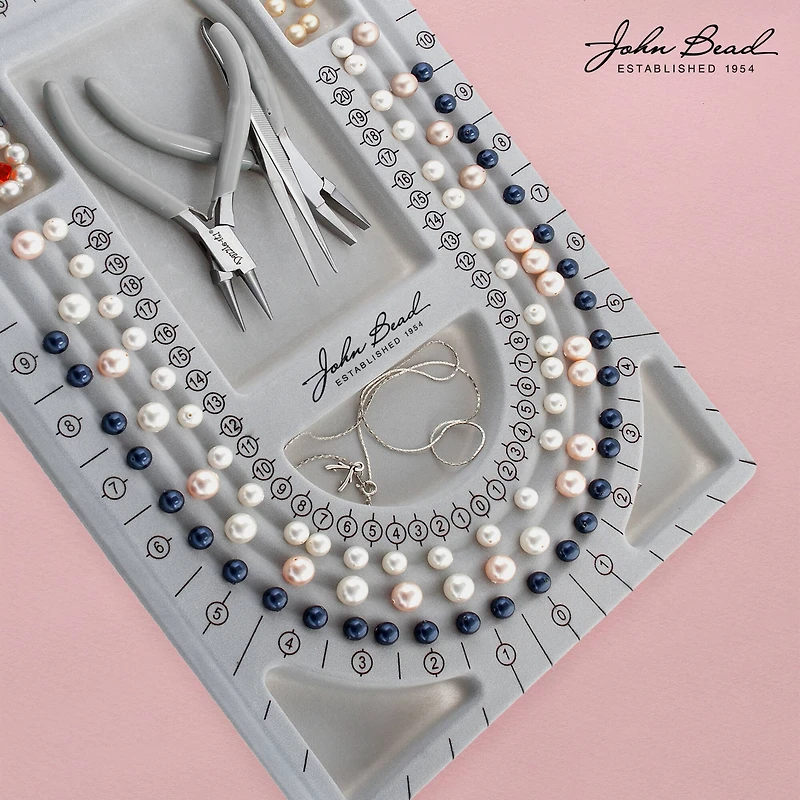 John Bead 12" x 9" Gray Plastic Designer Bead Board