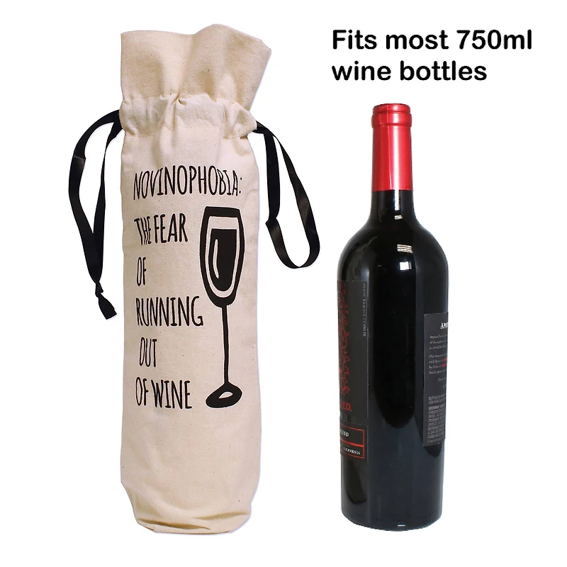 Personality Case™ Novinophobia Canvas Wine Bag