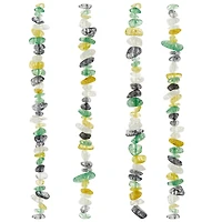 Green Peridot Mix Crackled Glass Chip Beads by Bead Landing™