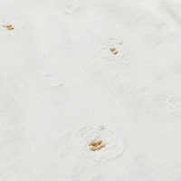 Hello Honey® White and Gold Cotton Tufted Throw with Tassels