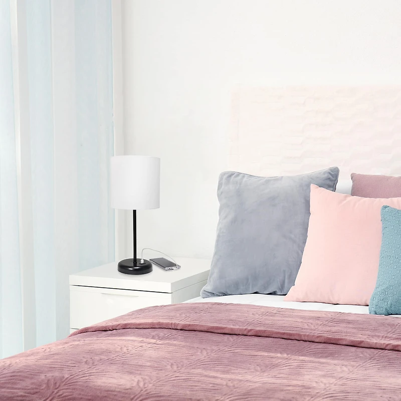 Creekwood Home 19.5" Oslo USB Port Table Lamp