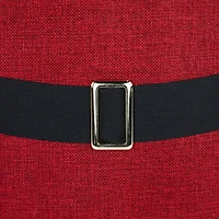 26.75" Red Santa's Belt Round Christmas Tree Collar