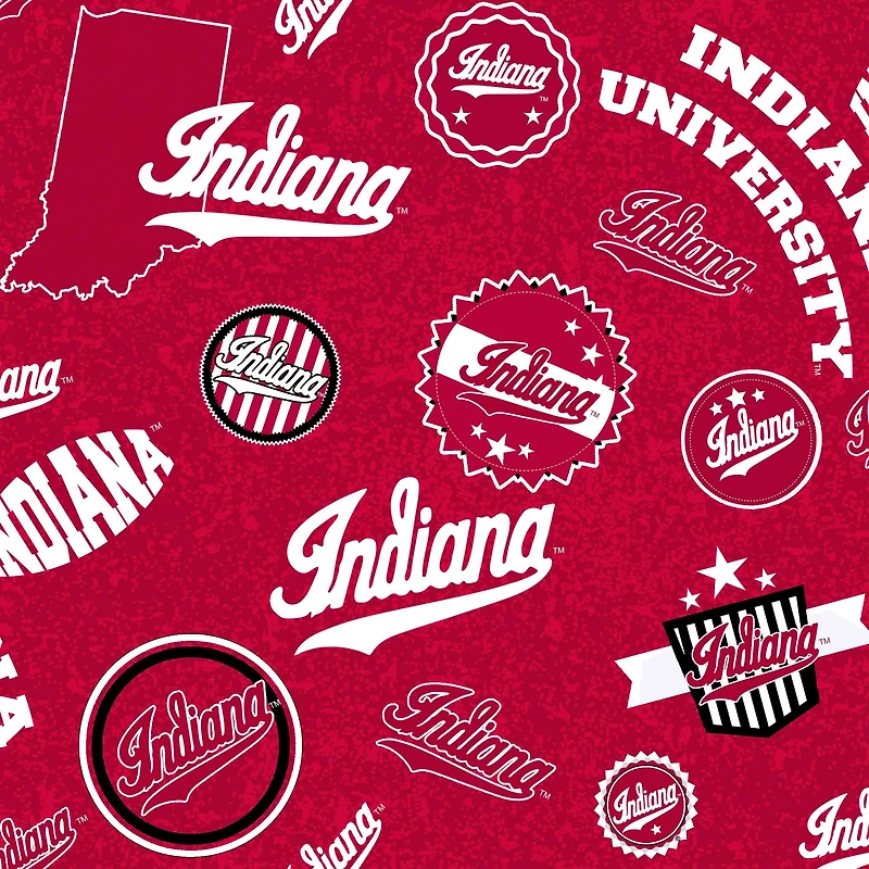 NCAA Indiana University Logo Toss Cotton Fabric