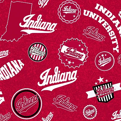 NCAA Indiana University Logo Toss Cotton Fabric