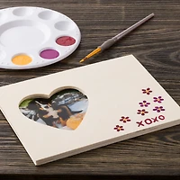 8.5" x 6.5" Wood Frame with Heart Opening by Make Market®