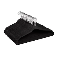 Honey Can Do Black Slim-Profile Non-Slip Velvet Hangers