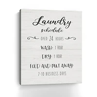 Laundry Time Schedule Canvas Giclee