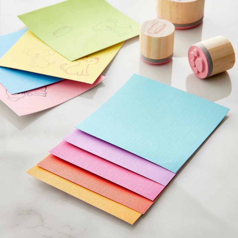 Bright Textured Adhesive Back Cardstock Paper Pad by Recollections™, 3" x 3"