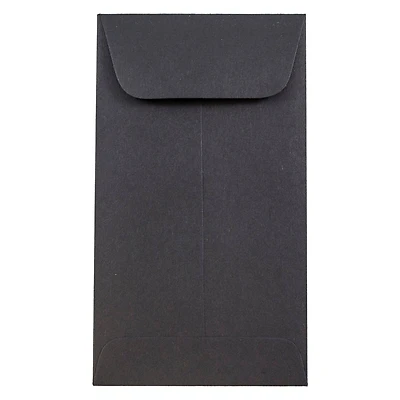 JAM Paper Smooth Black 3.13" x 5.5" Coin Business Envelopes, 50ct.