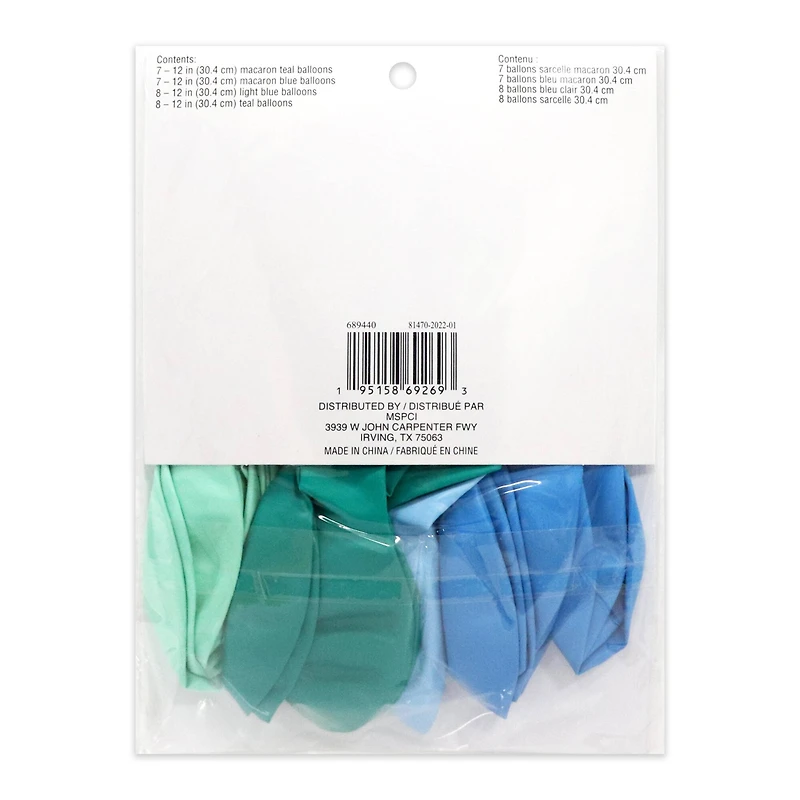 12" Blue & Teal Balloons by Celebrate It™, 30ct.