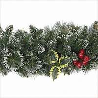 9ft. Pre-Lit Snowy Silverton Pine Garland