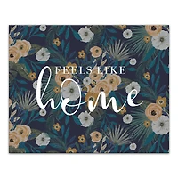 Feels Like Home Tropical Floral Canvas Wall Art
