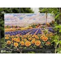 Merejka Fields of Lavender & Sunflowers Counted Cross Stitch Kit
