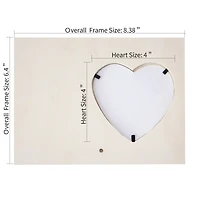 8.5" x 6.5" Wood Frame with Heart Opening by Make Market®