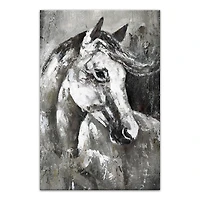 Greyscale Horse 24" x 36" Canvas Wall Art