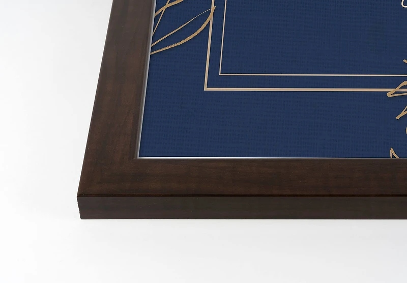 Happy Harvest Blue Walnut Framed Print Under Plexiglass