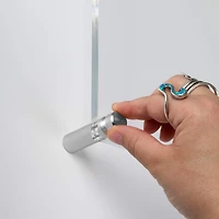 Wexel Art 12" x 12'' Acrylic Floating Frame for Album Covers with Silver Hardware