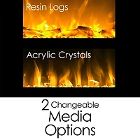 Hastings Home 36" Black Electric Fireplace