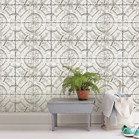 InHome Newport Tin Tile Peel & Stick Wallpaper