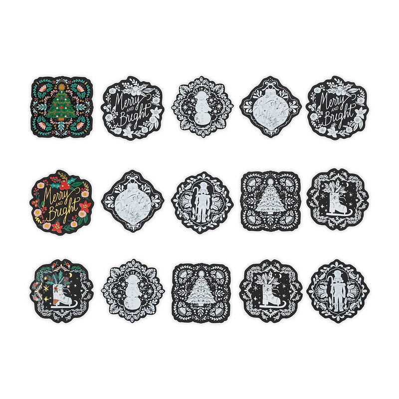 Brea Reese™ Holiday Motifs Scratch Art Stickers