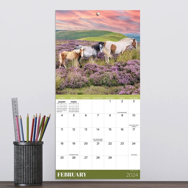 TF Publishing 2024 Horses Mini Calendar