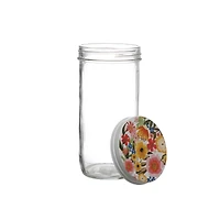 6.25" Glass Jar with Floral Lid by Ashland®