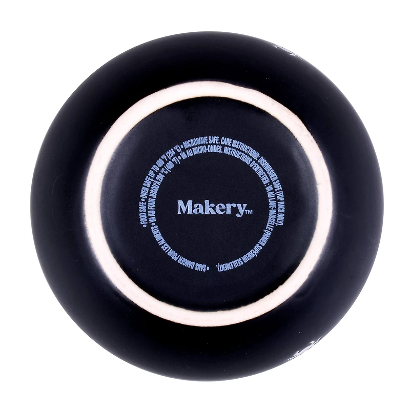 3.75" Black & White Spiderweb Ceramic Cauldron by Makery™