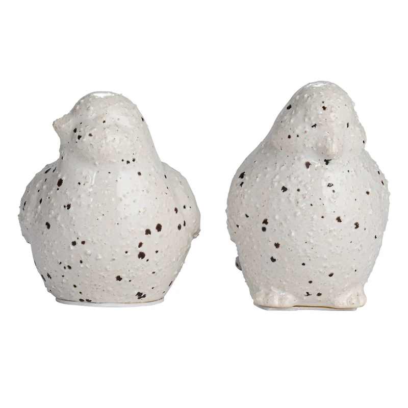Hello Honey® White Speckled Stoneware Bird Décor Accent Set