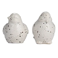 Hello Honey® White Speckled Stoneware Bird Décor Accent Set