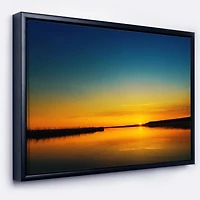 Designart - Orange Sunset Over River