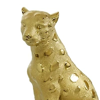 Gold Glam Leopard Sculpture Set
