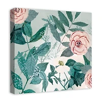 Green & Pink Botanical Canvas Wall Art